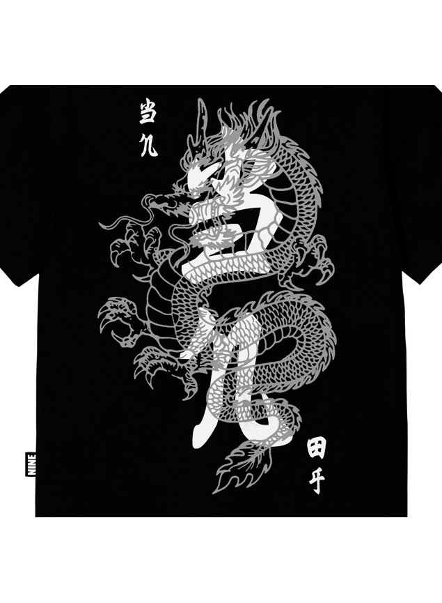 Camiseta Premium Dragon Oriental - Preto B90605