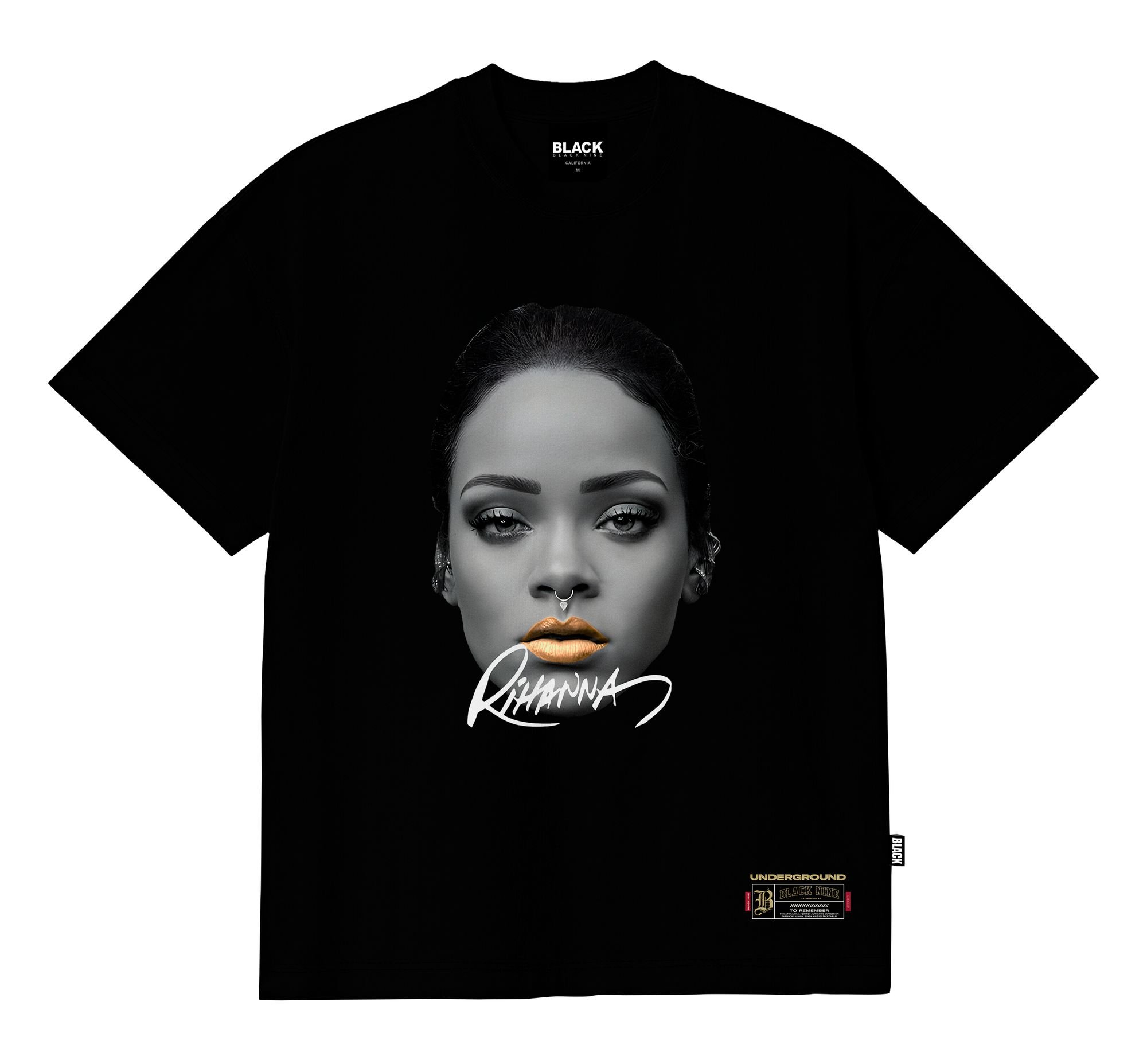 Camiseta Black Nine Premium Rihanna - Preto B90594