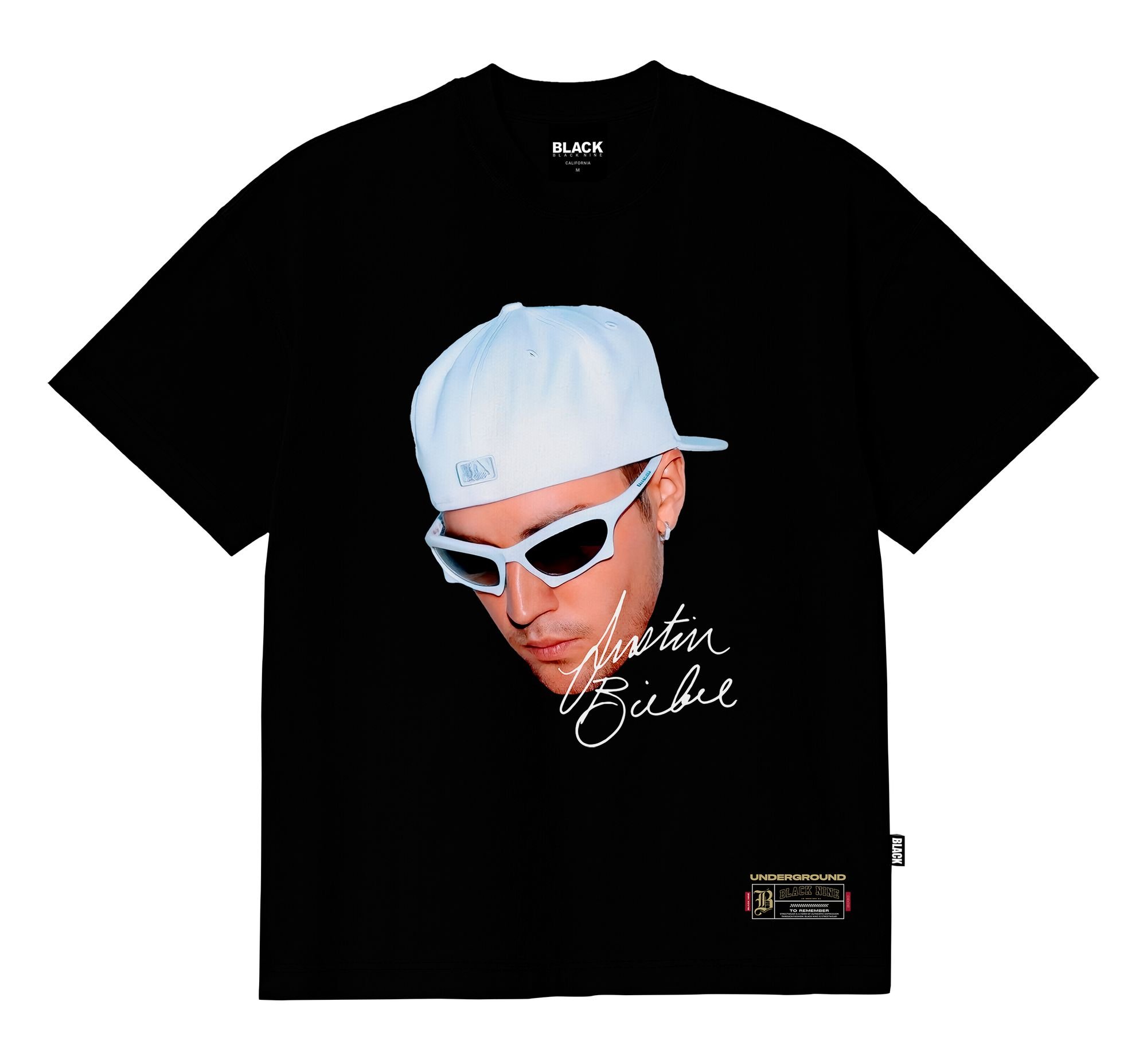 ビーバー様 Camiseta Black Nine Premium Justin Bieber - Preto B90591