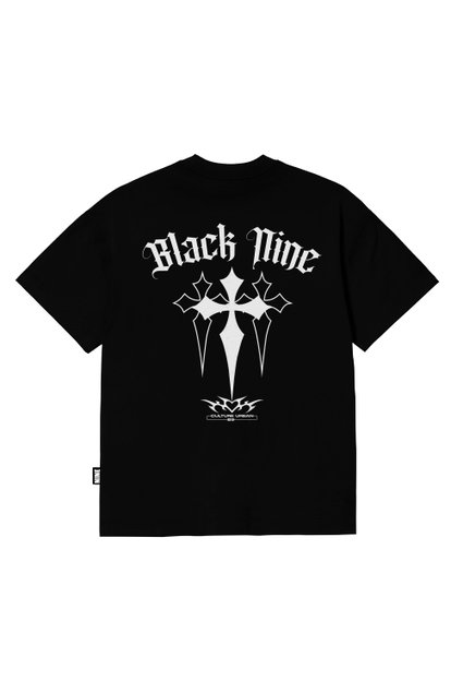 トップス WIRED Camiseta Oversized Streetwear Chrome Statue B9 - Preta