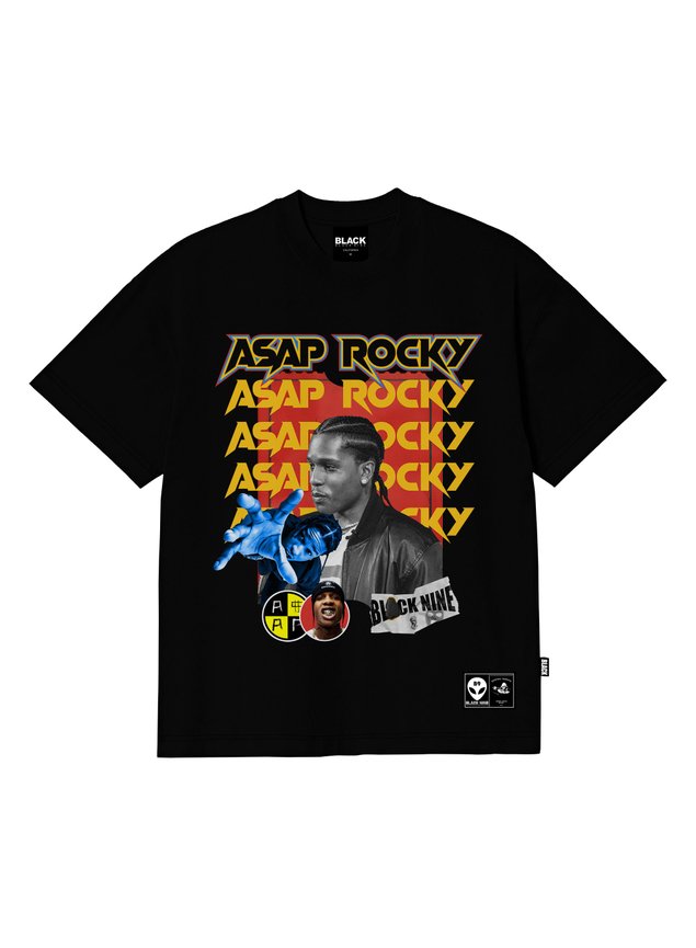 Camiseta Streetwear Asap Rocky - Preto B90537