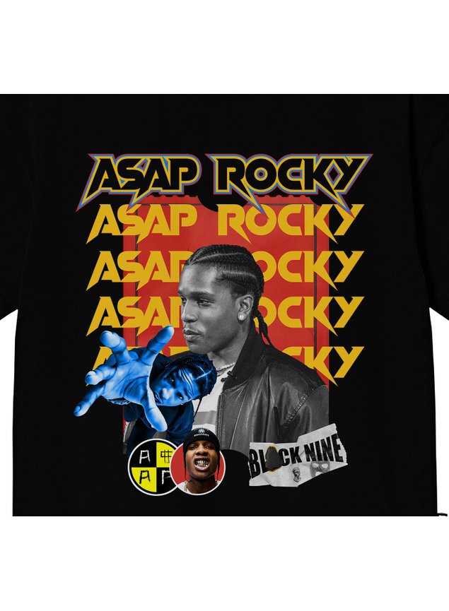 Camiseta Streetwear Asap Rocky - Preto B90537