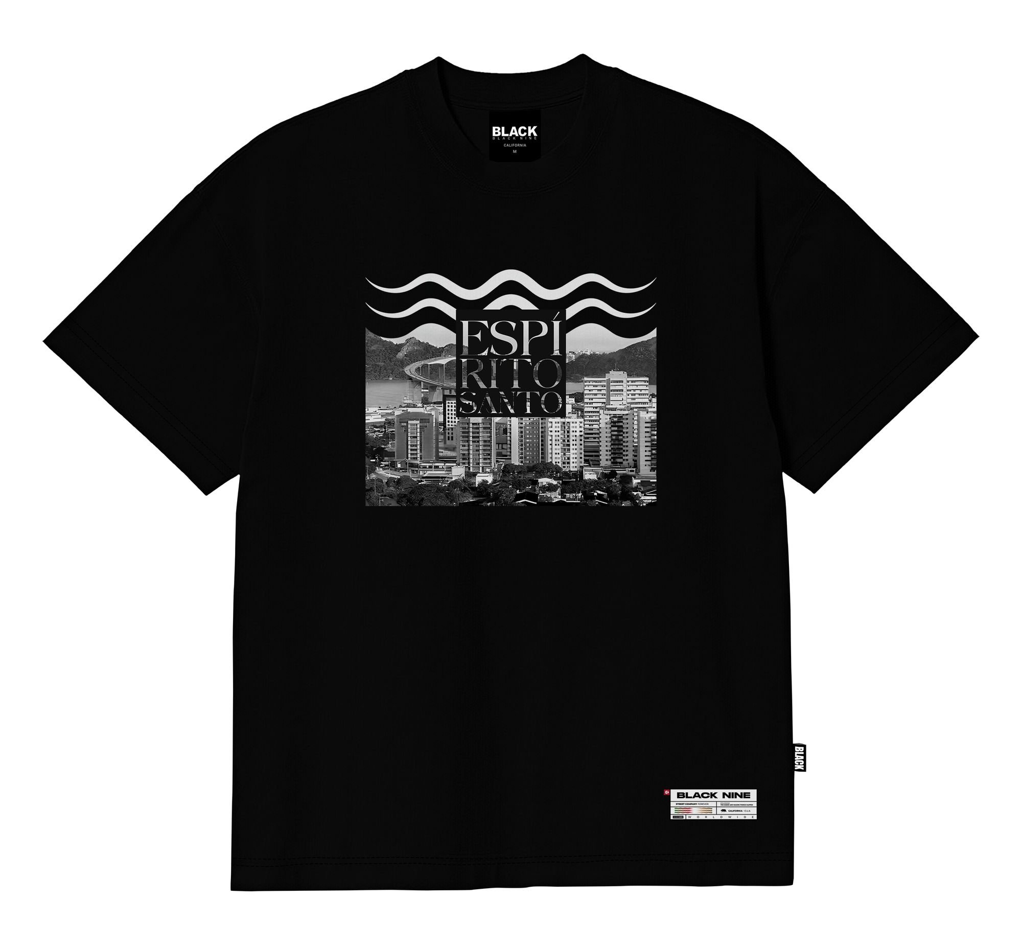 Camiseta Black Nine Premium Es All Black And White - Preto B90514