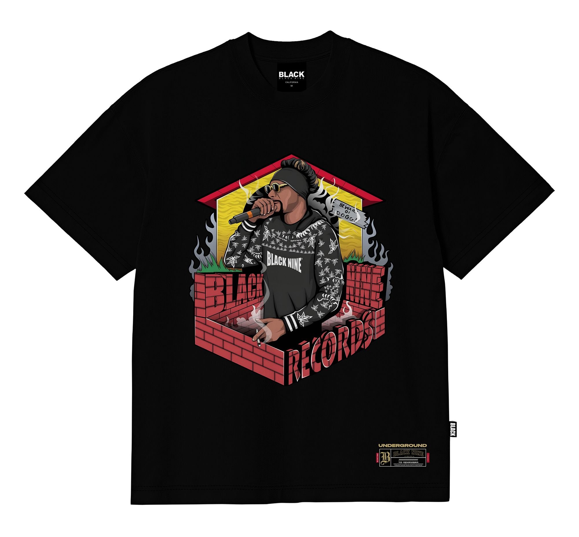 Camiseta Black Nine Premium Snoop Dogg B9 Records - Preto B90411