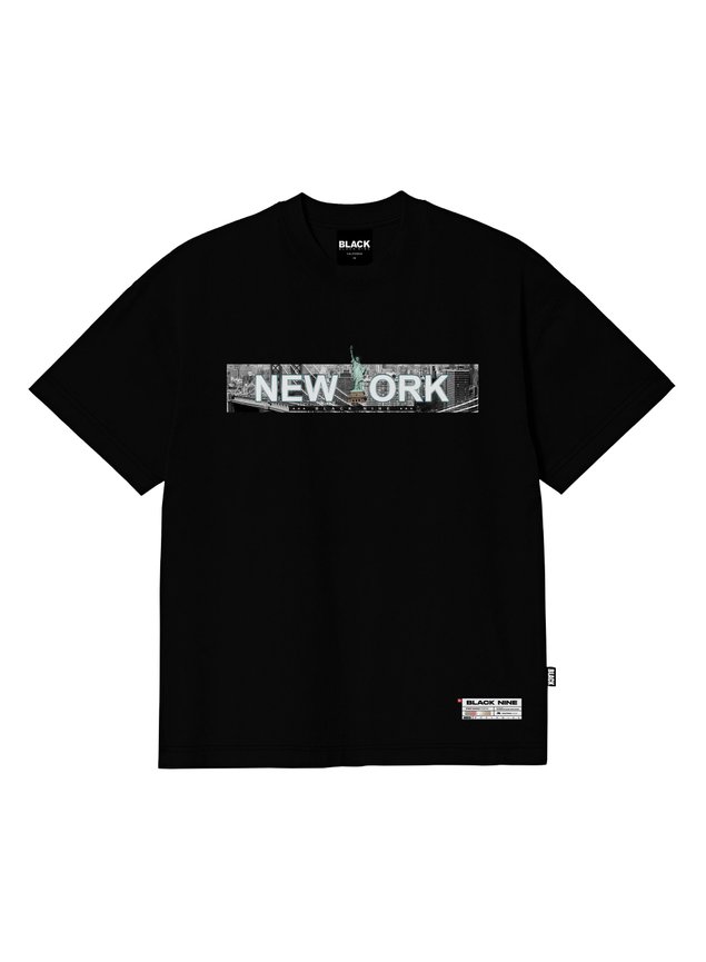 Camiseta Black Nine Premium New York Brooklyn - Preto B9046