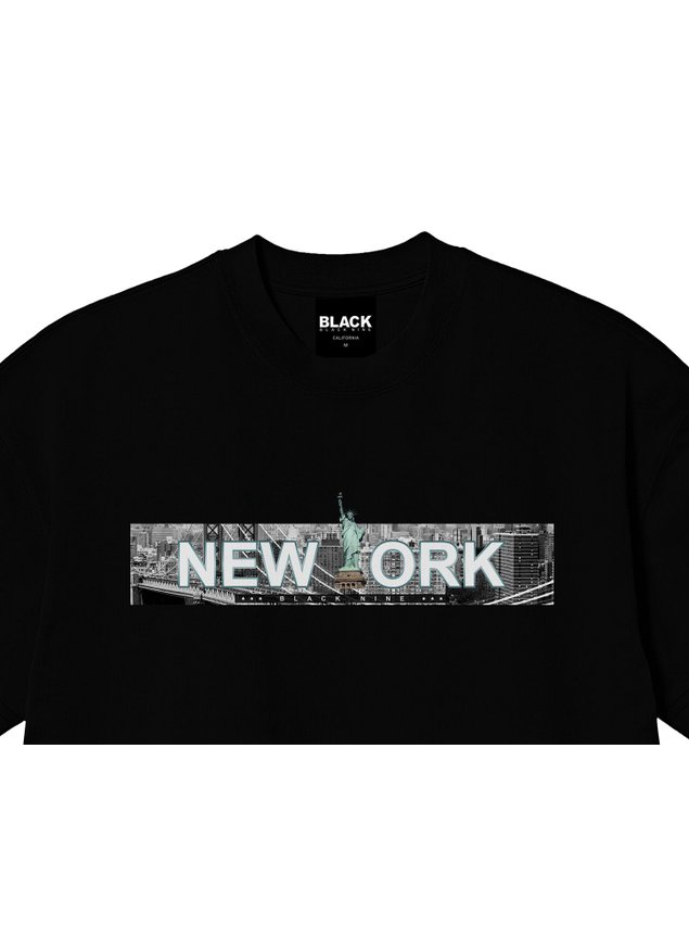 Camiseta Black Nine Premium New York Brooklyn - Preto B9046