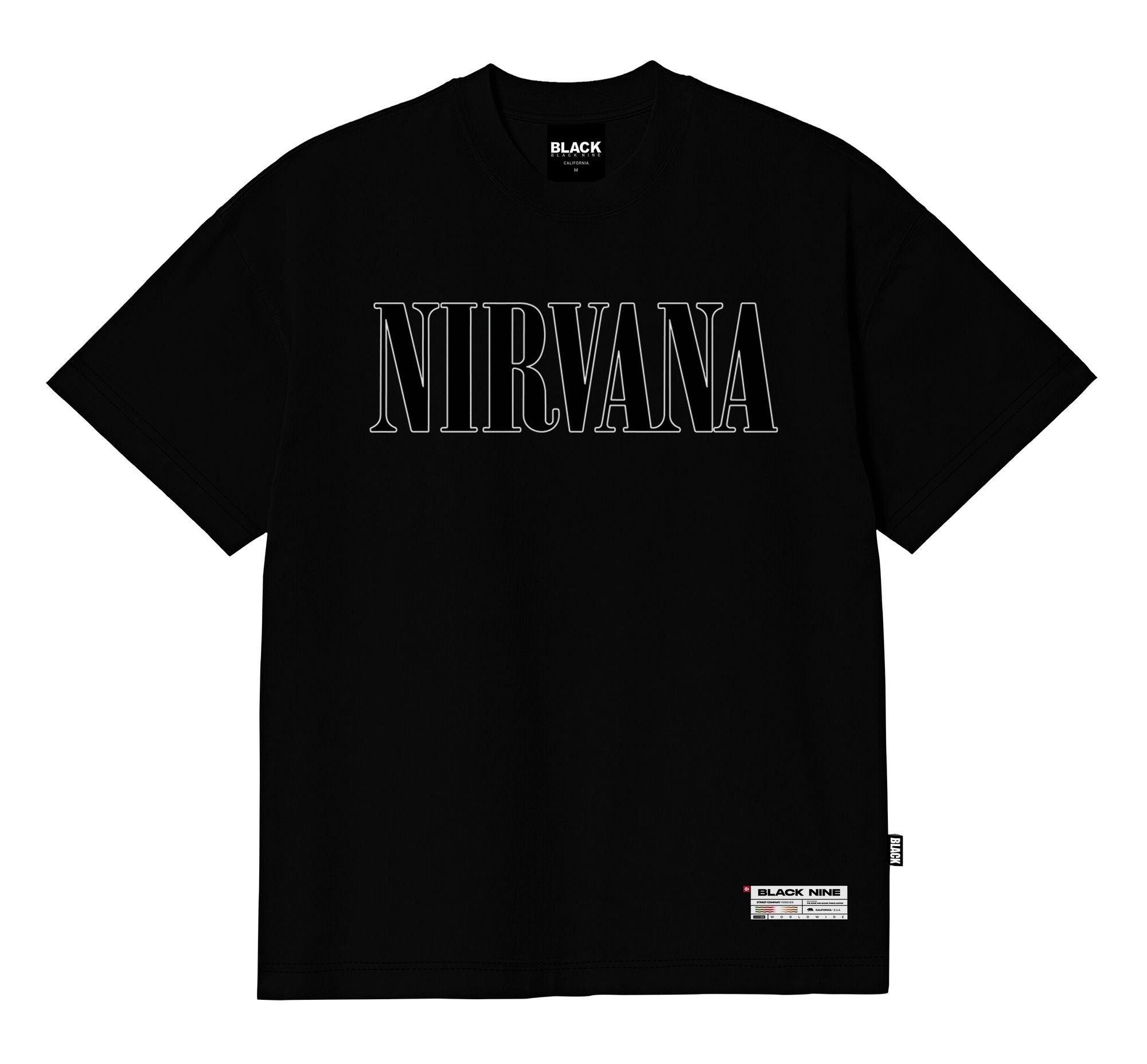 Camiseta Black Nine Premium Nirvana - Preto B90444