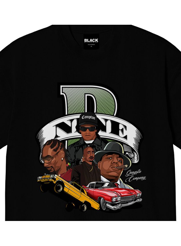 Camiseta Black Nine Premium Gta Gangsta Vj-Vj-Company - Preto B90415