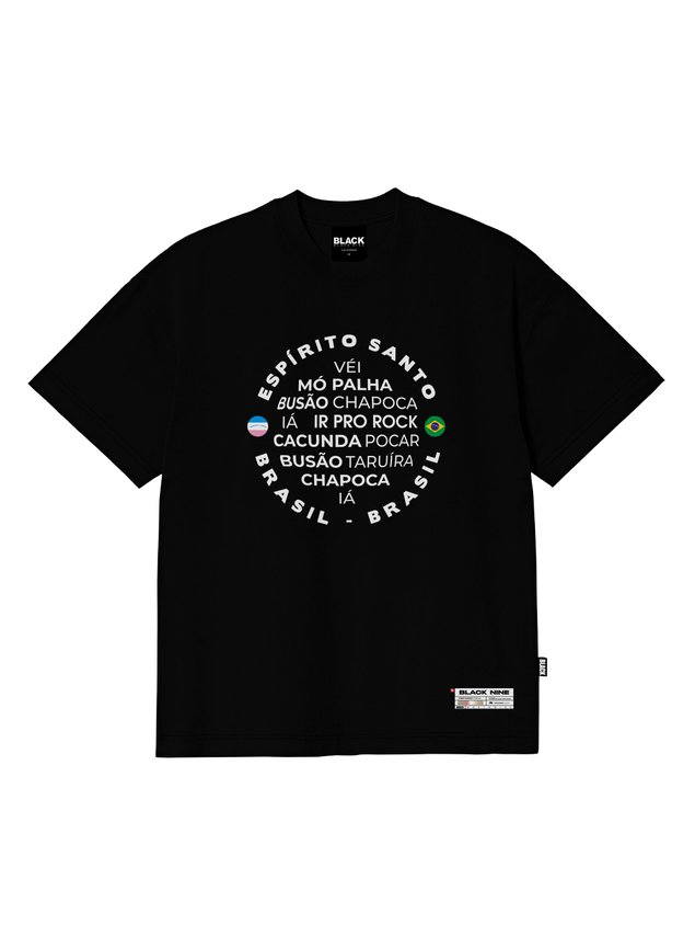 Camiseta Black Nine Premium Gírias Capixaba - Preto B90452