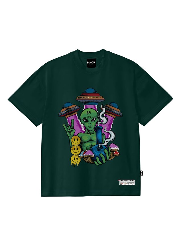 Camiseta Black Nine Premium Et Vibe - Verde Mar B90388