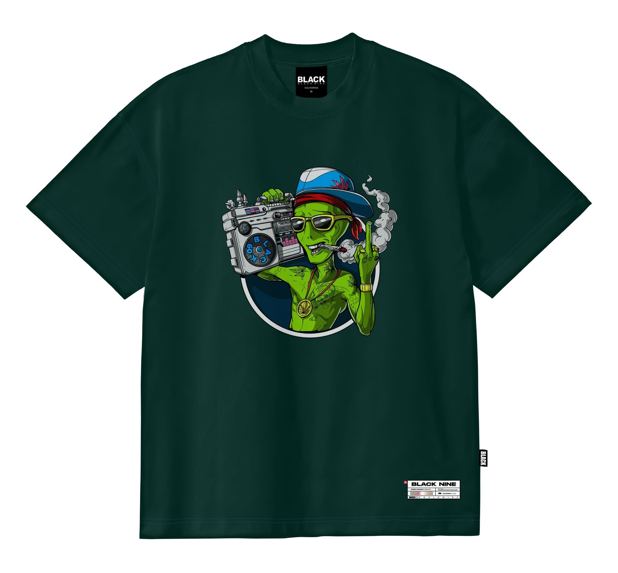Camiseta Black Nine Et Hip-Hop 4:20 - Verde Mar B90334