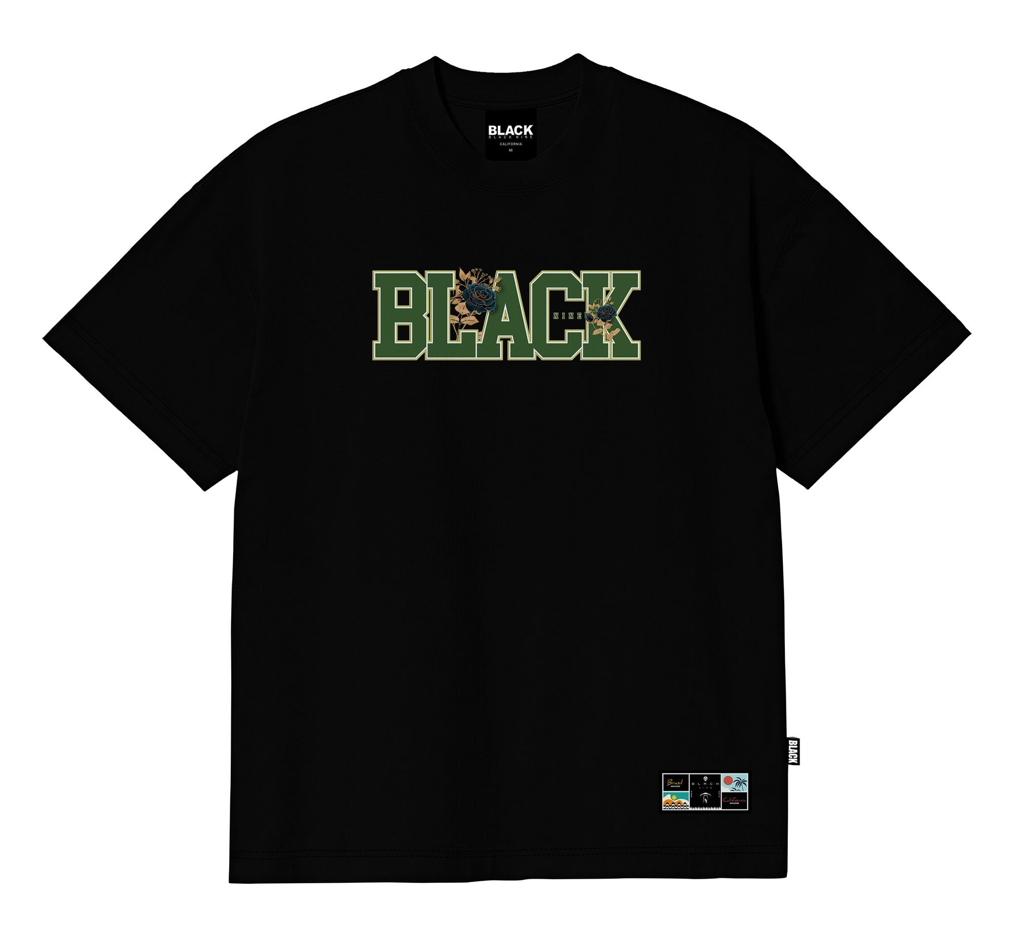 Camiseta Streetwear Black Nine Floral B90257