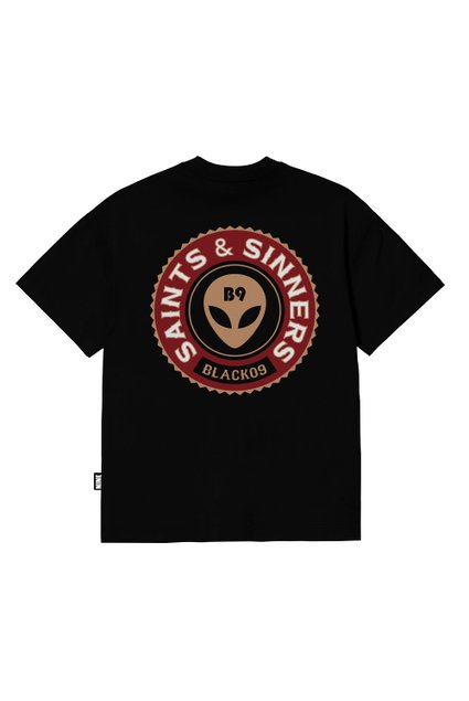 Camiseta Oversized Streetwear B9 Vini Jr Ballon D´or - Preta