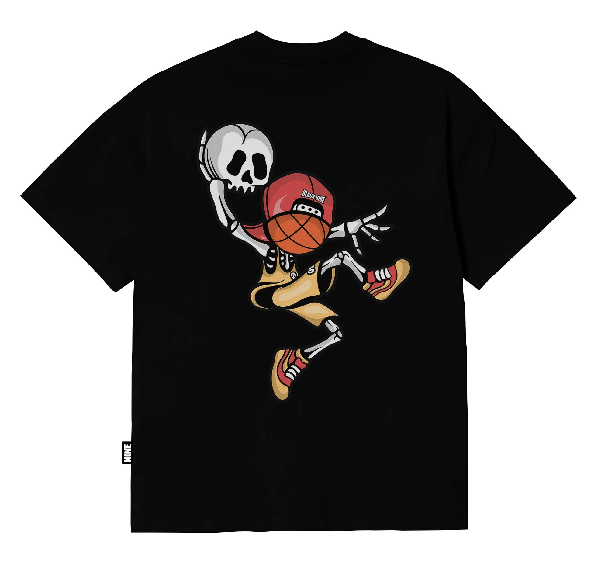 Camiseta Black Nine Caveira Basket B90062