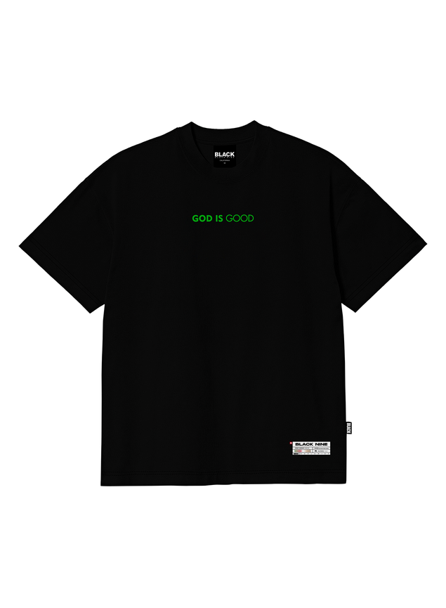Camiseta Oversized Streetwear God Is Good Verde