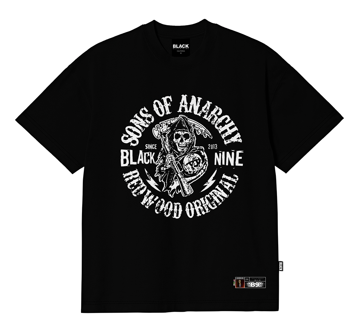 Camiseta Oversized Streetwear Sons Of Anarchy Preta B90723