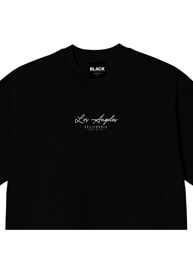Camiseta Oversized Streetwear Los Angeles California Preta B90714