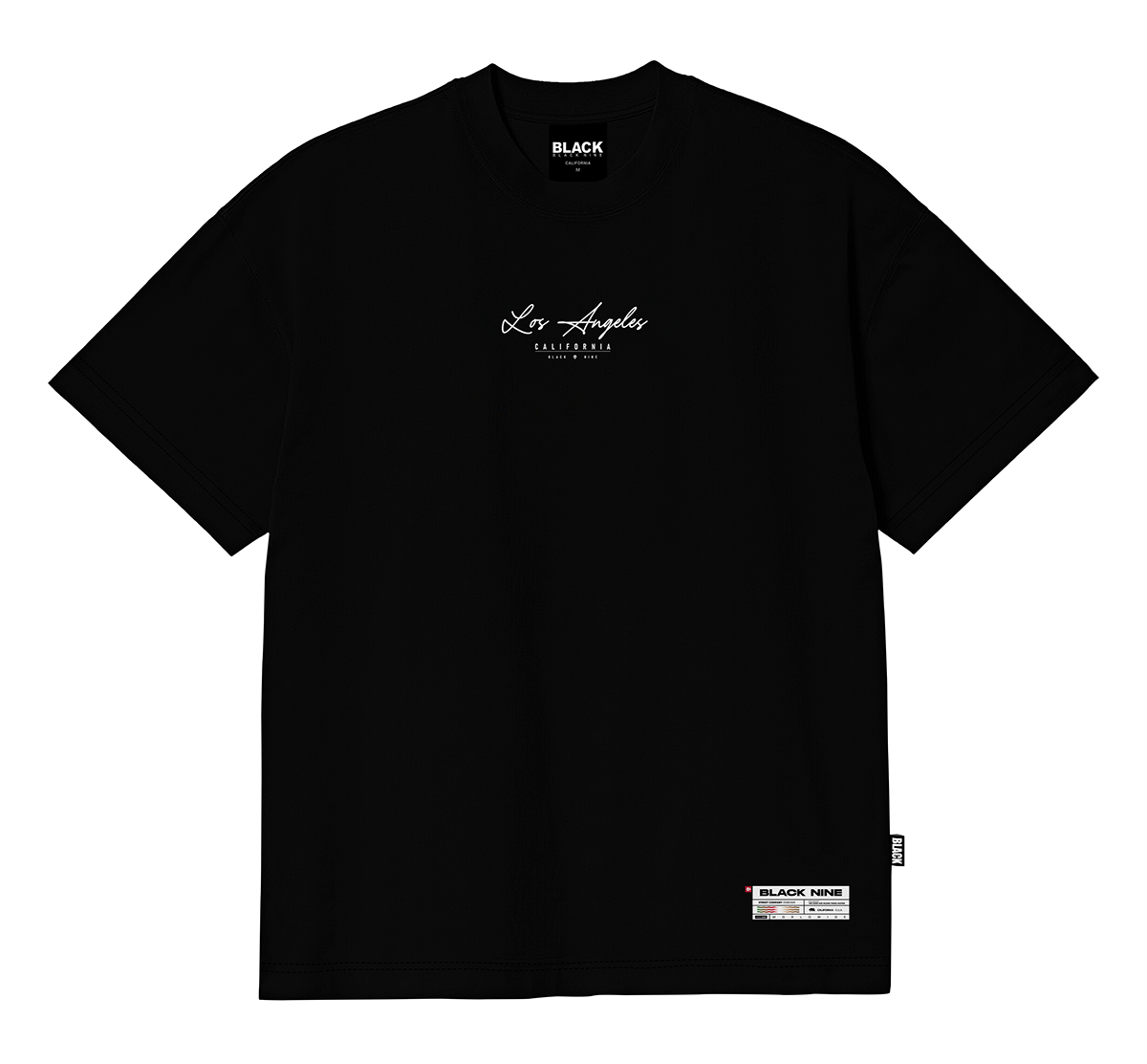 や*ほ様 SSZ x AH x LOS ANGELES APPAREL BLAC Camiseta Oversized Streetwear Los Angeles California Preta B90714