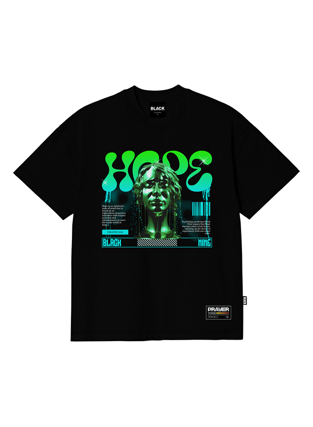 Camiseta Oversized Streetwear Chrome Statue B9 - Preta