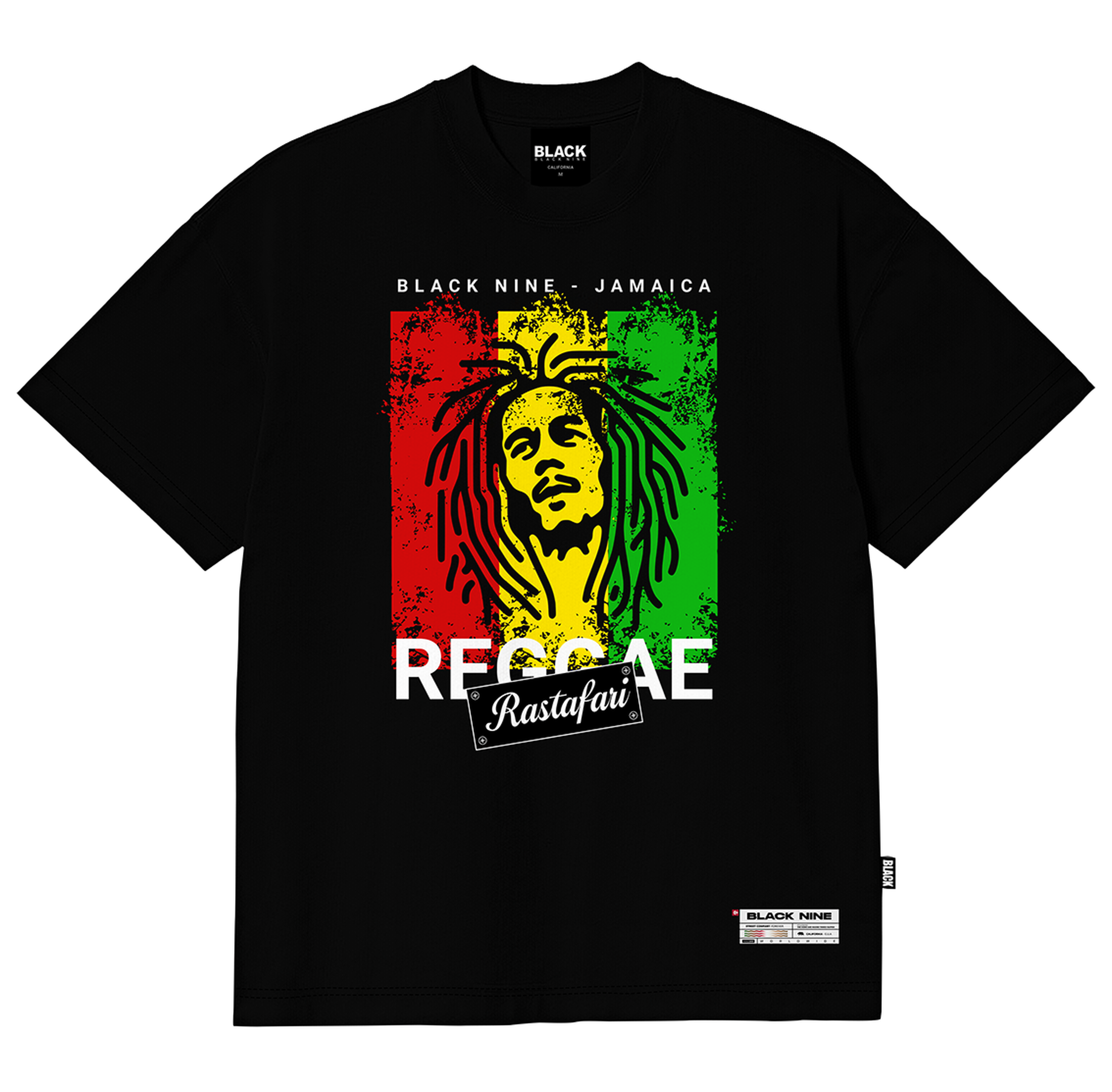 Camiseta Black Nine Premium Rastafari - Preta - B90818