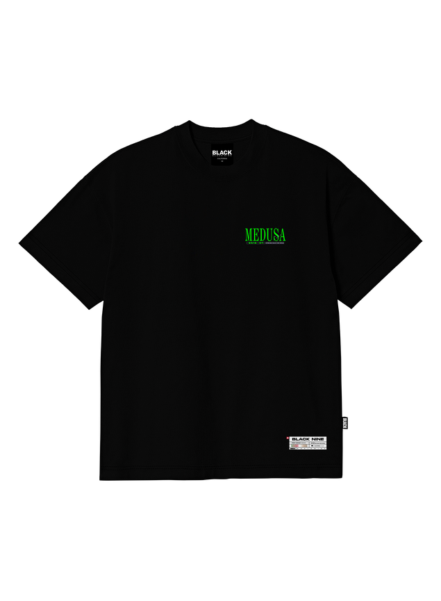 Camiseta Oversized Streetwear Medusa - Preta