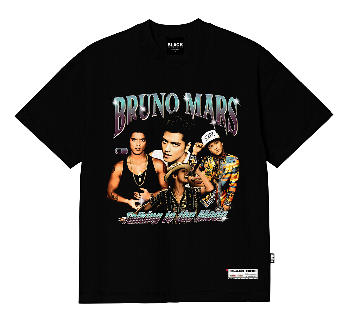 Camiseta Premium B9 Bruno Mars Talking - Preta