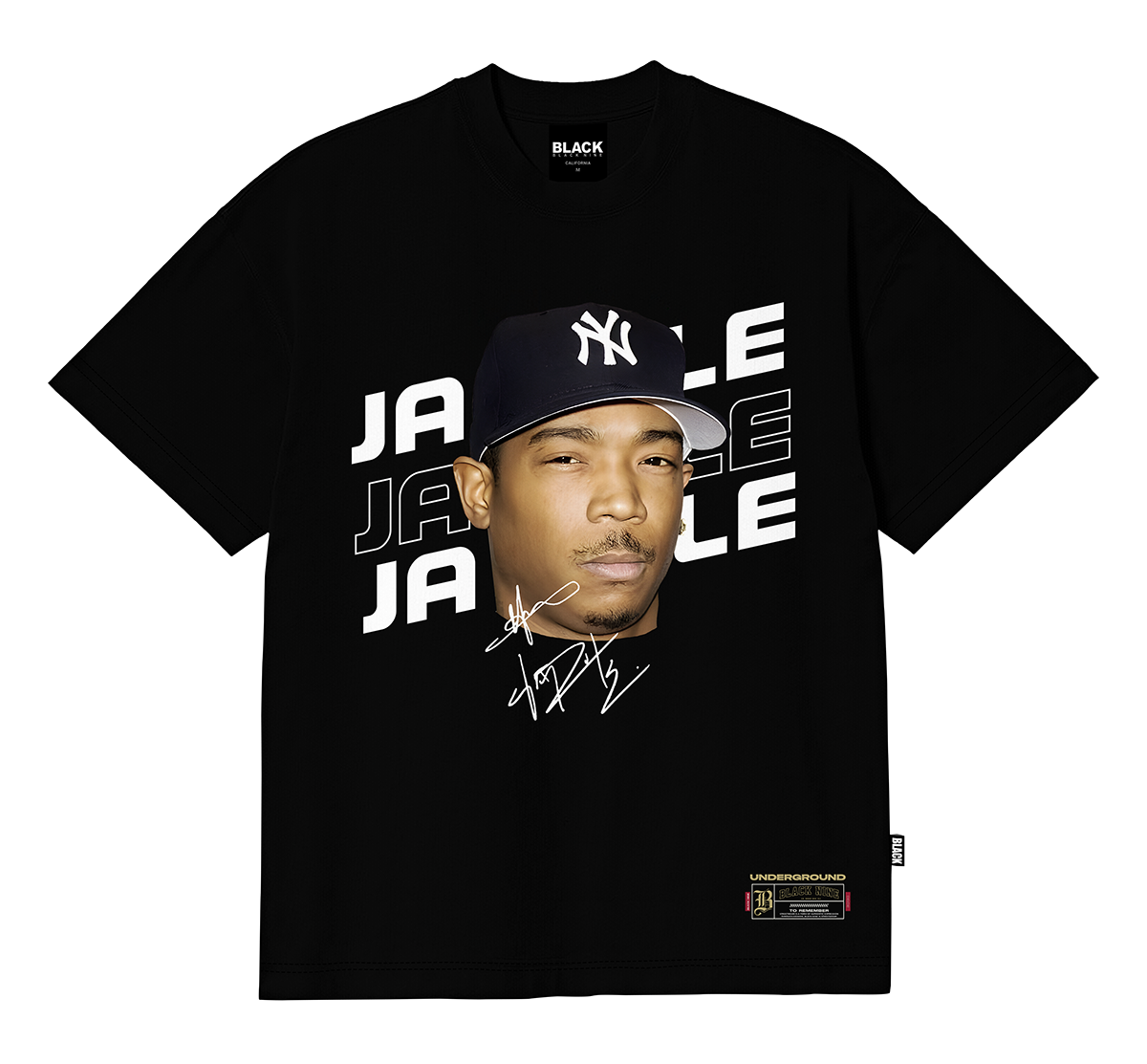 Camiseta Oversized Streetwear Ja Rule - Preta