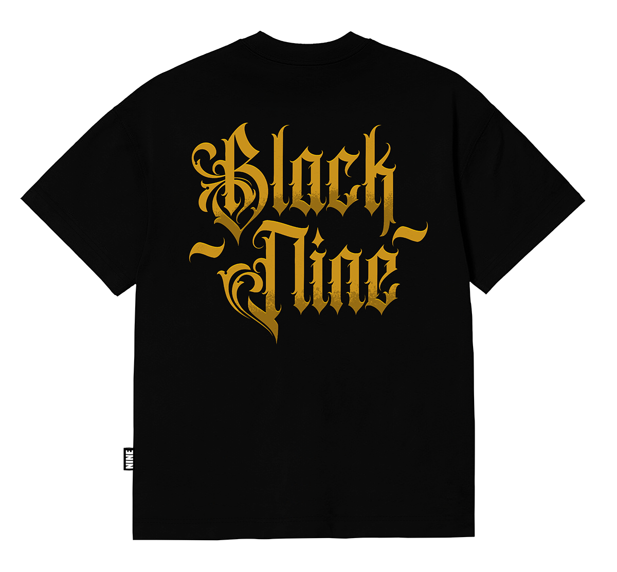 Camiseta Oversized Streetwear Lettering - Preta