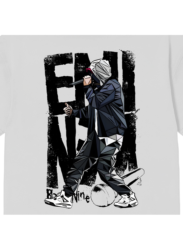 Camiseta Oversized Streetwear Eminem - Branca