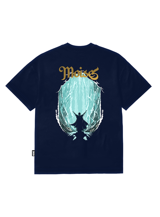 【ryoma】 Camiseta Black Nine Êxodo 14:21 B90184