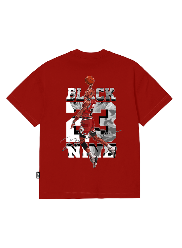 Camiseta Oversized Streetwear Jordan 23 - Vermelha