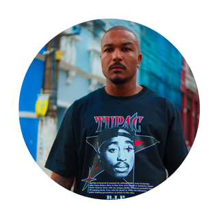 Camiseta Premium Rip Tupac Shakur - Preta