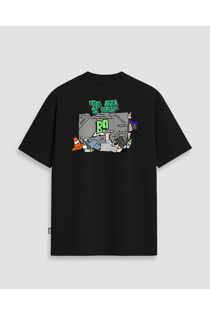 Camiseta Oversized Streetwear Chrome Statue B9 - Preta