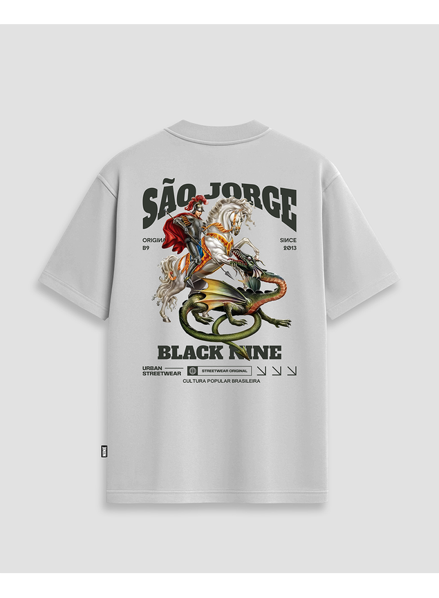 Camiseta Edição Limitada Black Nine São Jorge - Branca