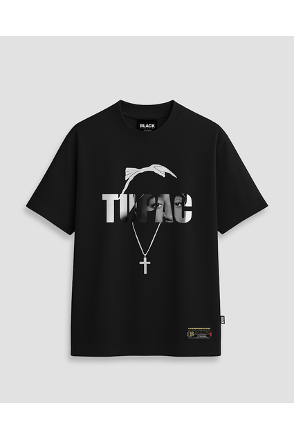 Camiseta Black Nine Tupac 2 - Preta