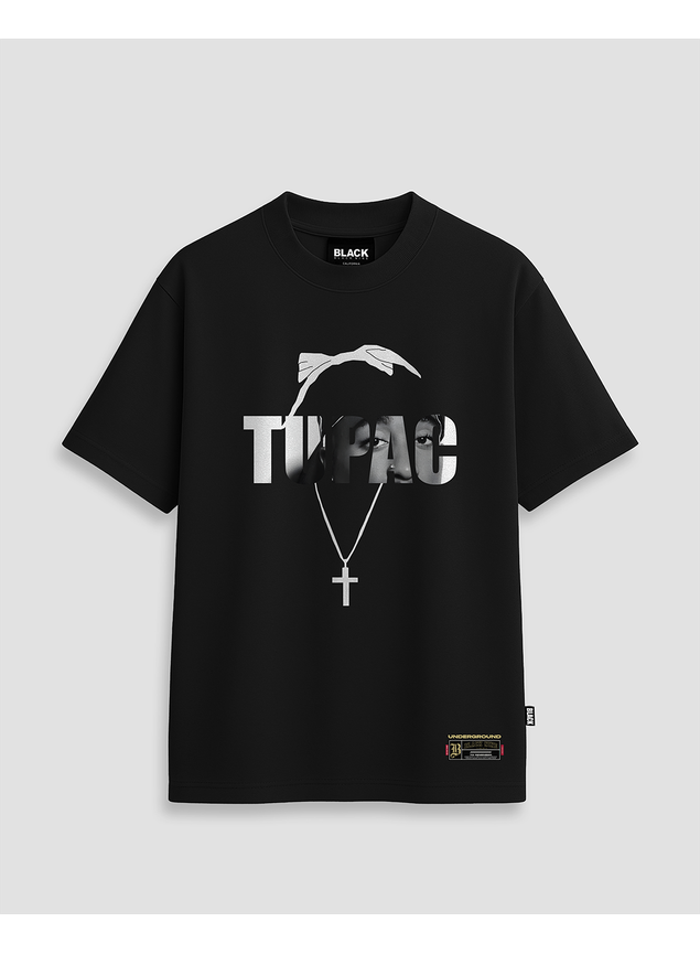 トップス junnoske.c Camiseta Black Nine Tupac 2 - Preta