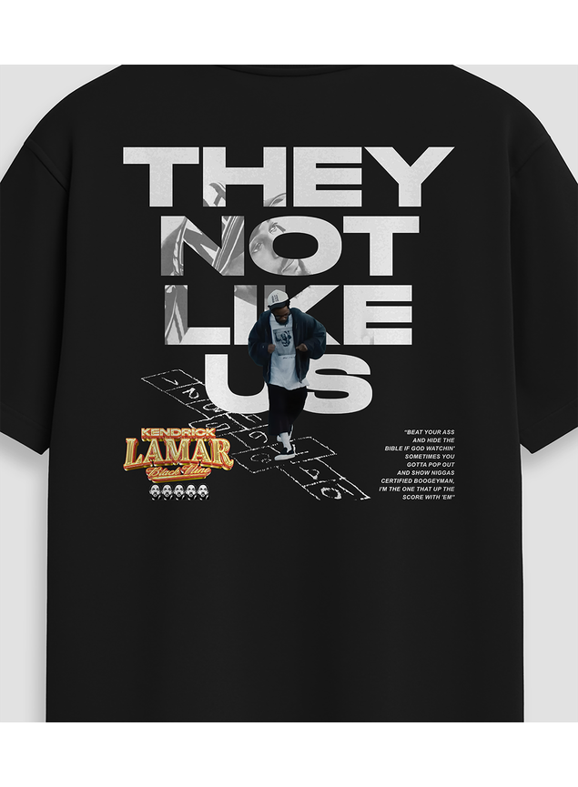 Camiseta Black Nine Kendrick Lamar They Not Like Us - Preta