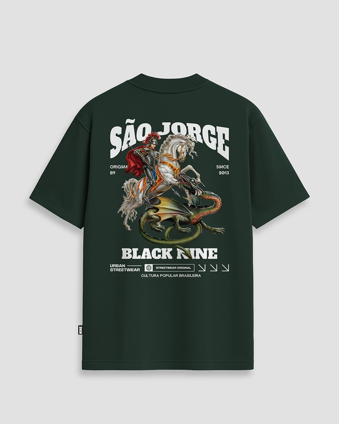 Camiseta Edição Limitada Black Nine São Jorge - Preta