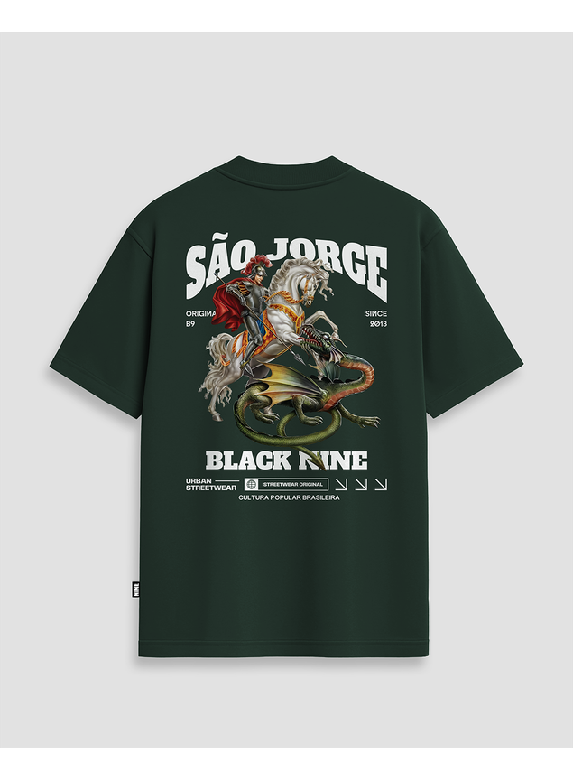 Camiseta Edição Limitada Black Nine São Jorge - Verde Arruda Mar