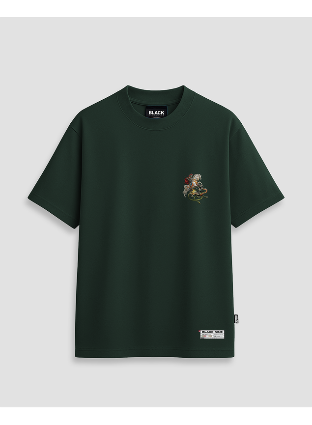 Camiseta Edição Limitada Black Nine São Jorge - Verde Arruda Mar