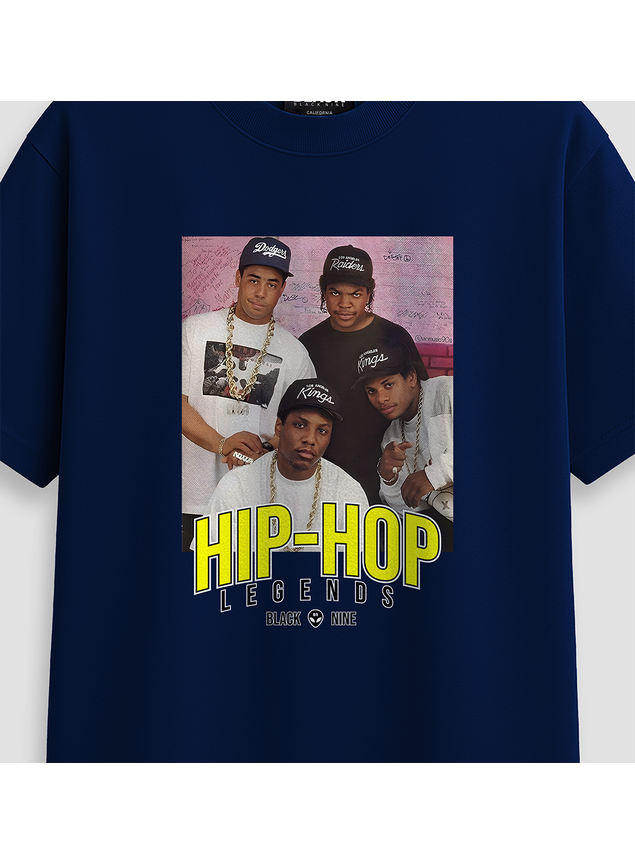 Camiseta Lendas Do Hip Hop - Azul Marinho