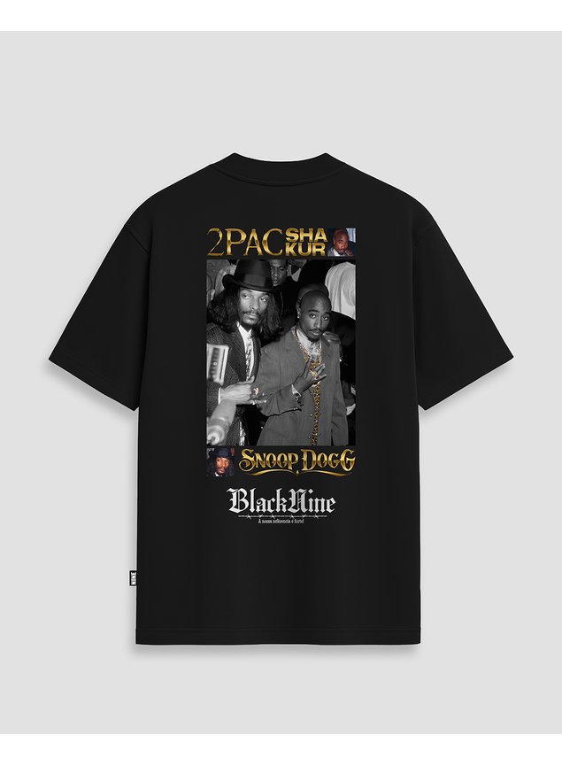 洋楽 BLACK 9 g-rap Camiseta Black Nine Tupac x Snoop Dogg - Preta