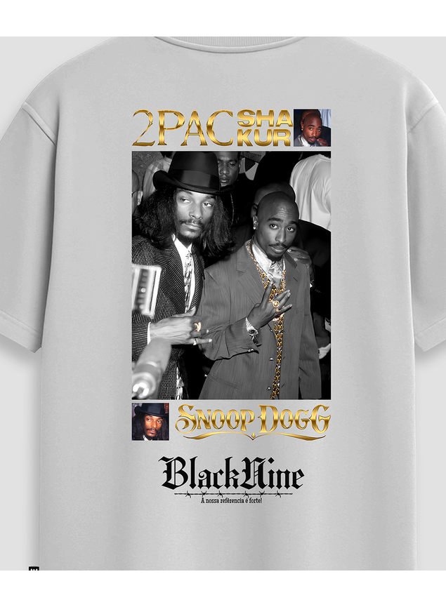 Camiseta Black Nine Tupac x Snoop Dogg - Branca
