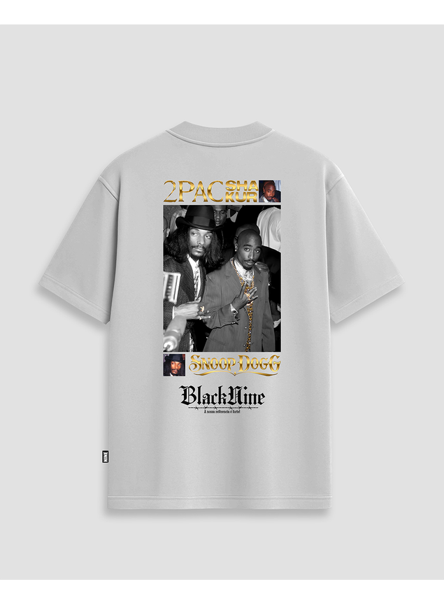 Camiseta Black Nine Tupac x Snoop Dogg - Branca