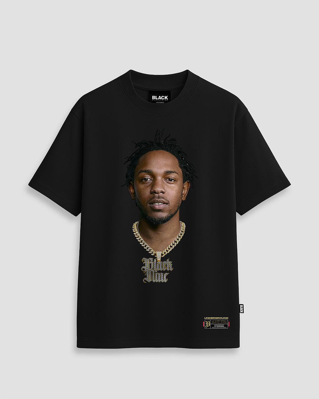 Camiseta Streetwear Kendrick Lamar 3D - Preta