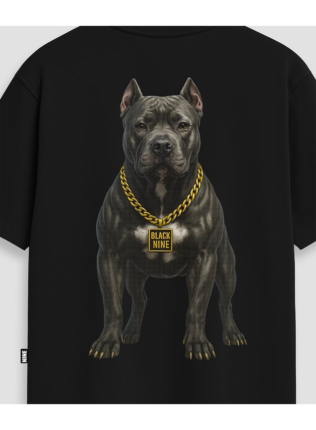 Camiseta Streetwear Pitbull Família B9 - Preta