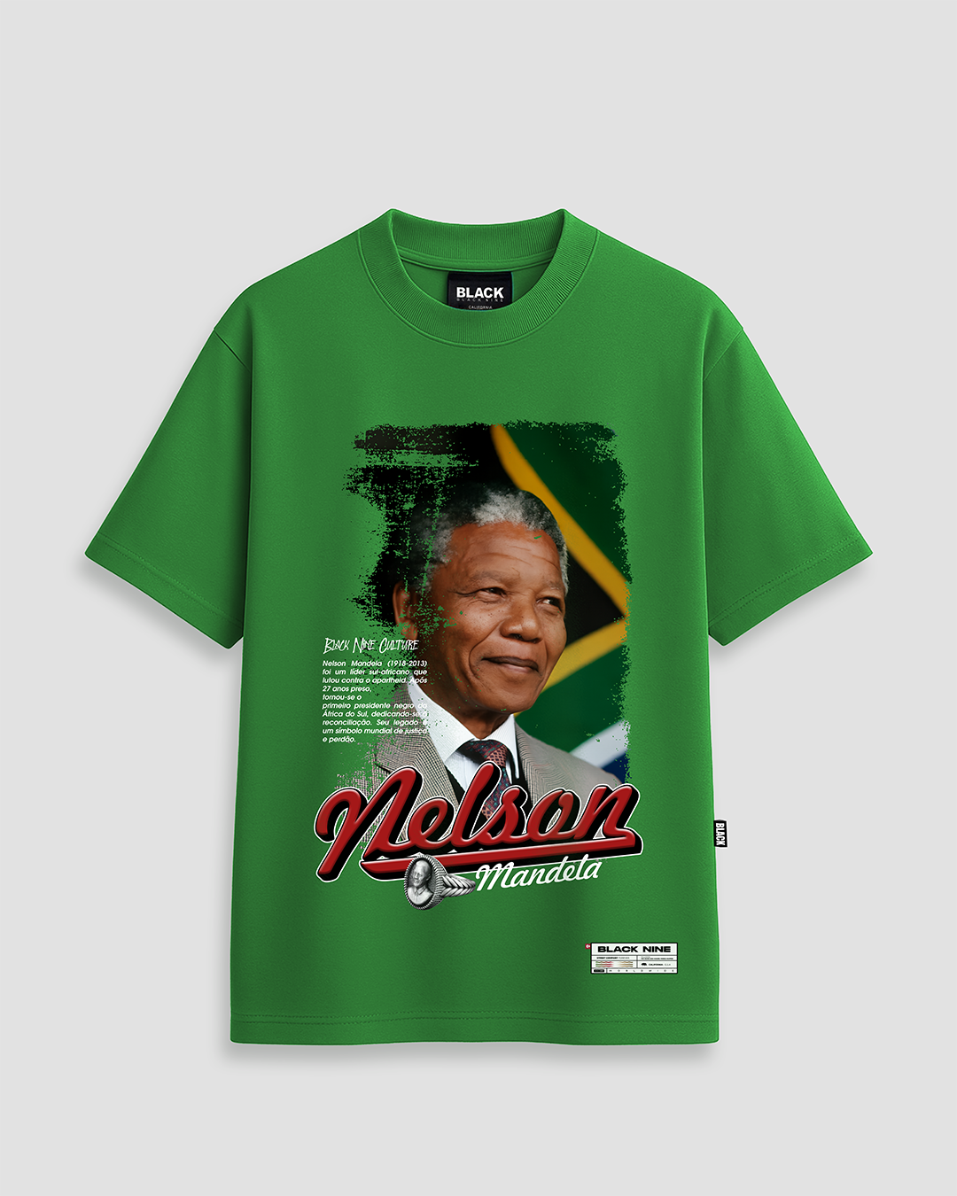 manielle ブルゾン Camiseta Nelson Mandela Black Nine - Verde Bandeira Claro