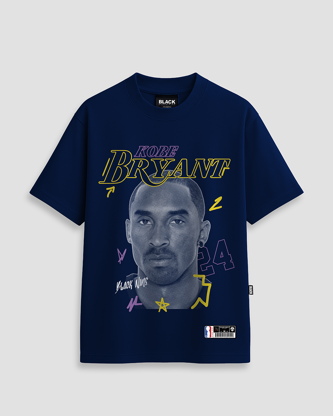 Camiseta Streetwear Kobe Bryant Black Nine - Azul Marinho