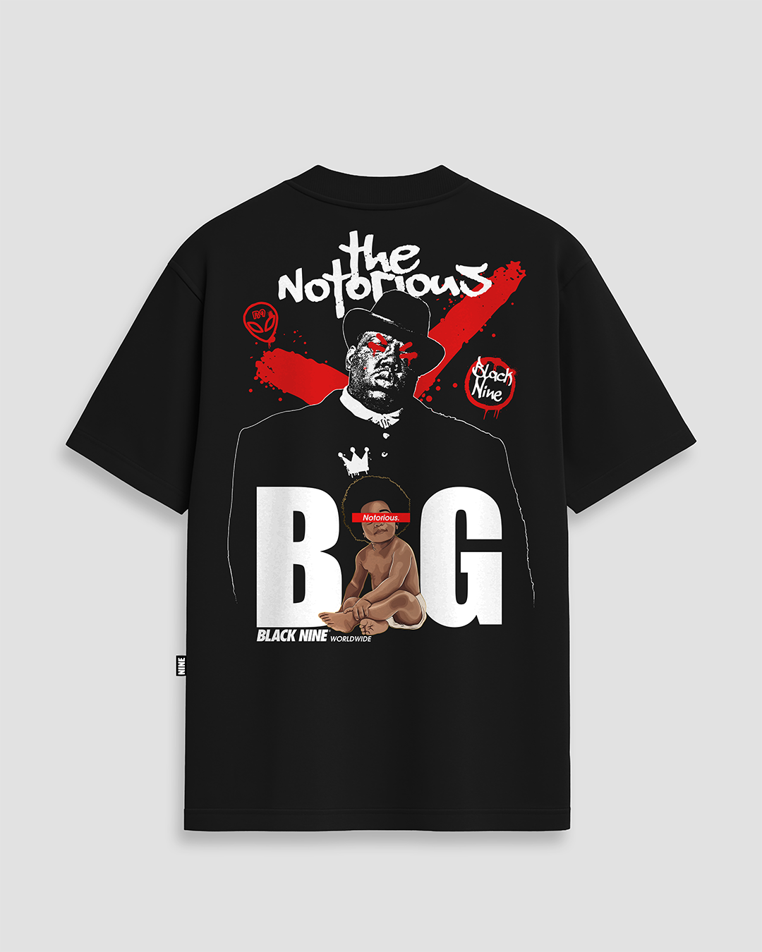 Camiseta Black Nine The Notorious Big Baby - Preta