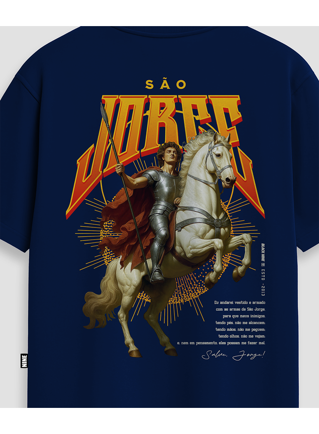 Camiseta São Jorge Guerreiro Edição Limitada - Azul Marinho